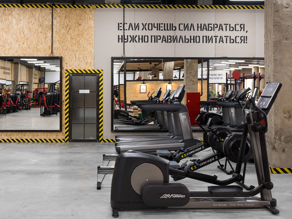 Спортивный комплекс, фитнес клуб «Фитнес клуб A-GYM Завод г. Клин», спортивные сооружения, фото из проекта 