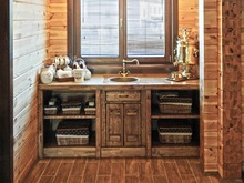 Баня, сауна, бассейн «Баня с большой террасой», кухня . Фото № 26206, автор Авчинникова Наталья