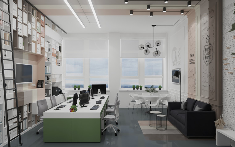 Дизайн офиса. офисы из проекта Офис в ванильных тонах, фото №78964