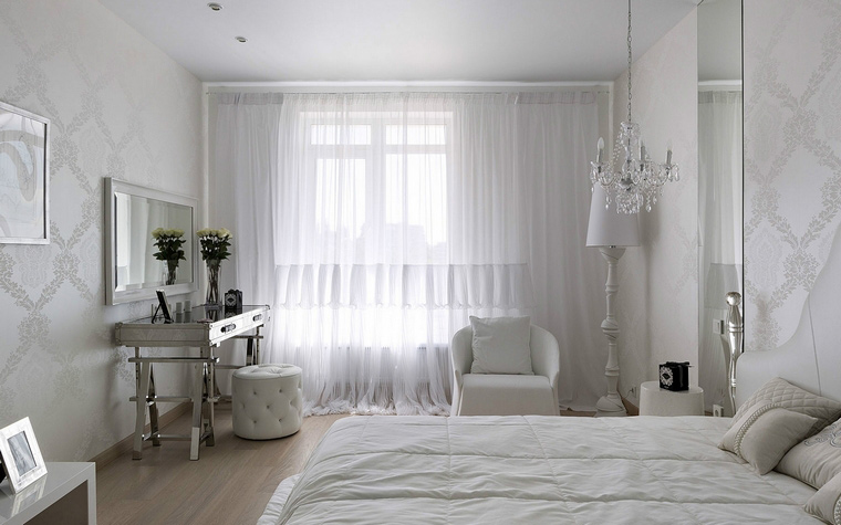 20 спален с белой мебелью