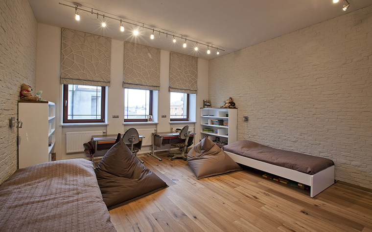 <p>Автор проекта: Станислав Орехов<br />
Эта мальчуковая комната стилизована под спортзал. </p>