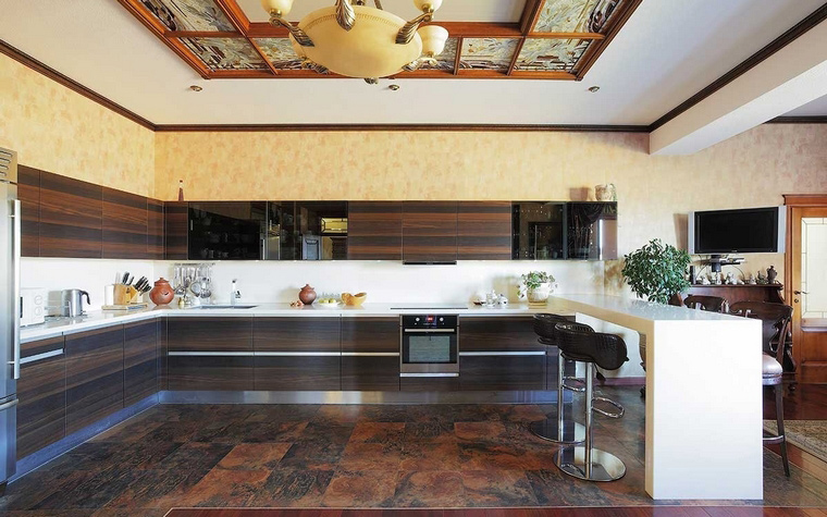 Фото дизайна кухни-гостиной