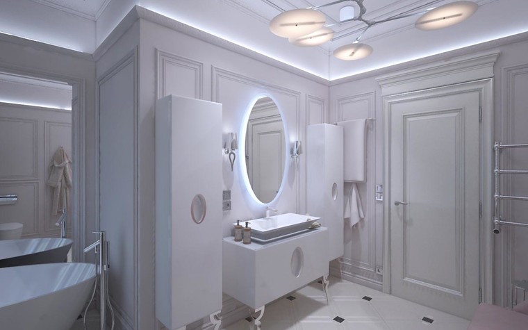 Загородный дом. ванная из проекта Дизайн проект дома площадь 500 кв.м в Ленинградской области., фото №78580