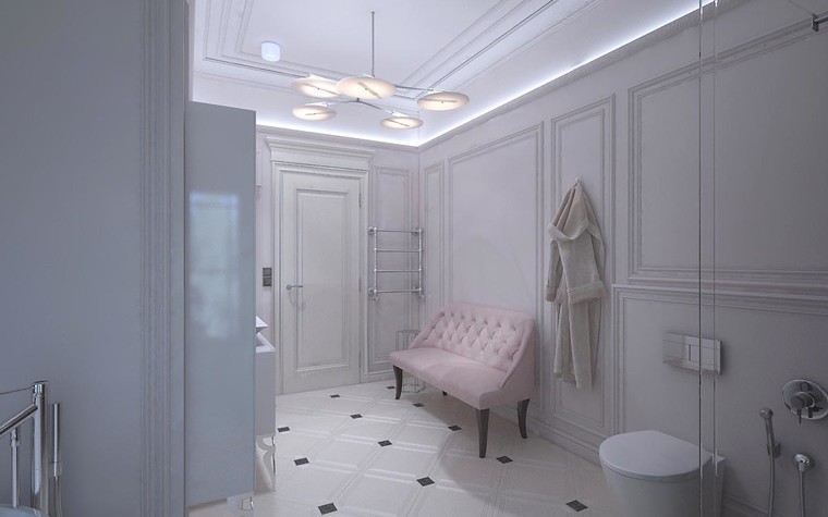 Загородный дом. ванная из проекта Дизайн проект дома площадь 500 кв.м в Ленинградской области., фото №78581