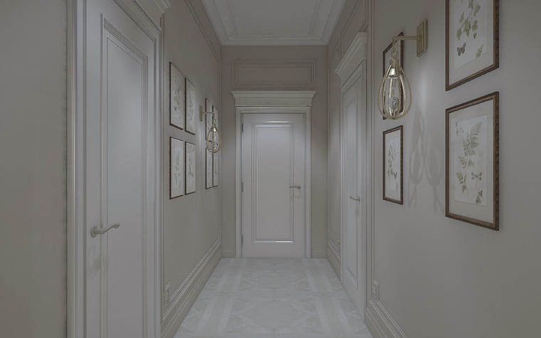 Загородный дом. коридор из проекта Дизайн проект дома площадь 500 кв.м в Ленинградской области., фото №78566