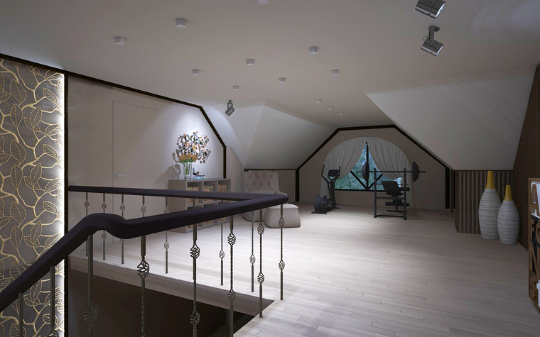 Загородный дом. холл из проекта Дизайн проект дома площадь 500 кв.м в Ленинградской области., фото №78586