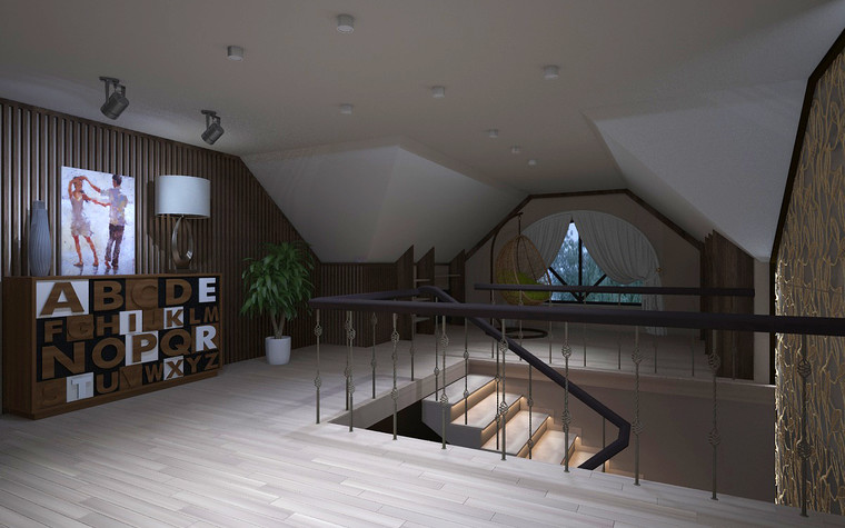 Загородный дом. холл из проекта Дизайн проект дома площадь 500 кв.м в Ленинградской области., фото №78589