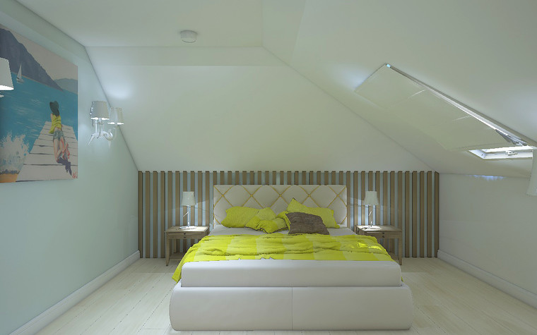 Загородный дом. спальня из проекта Дизайн проект дома площадь 500 кв.м в Ленинградской области., фото №78590