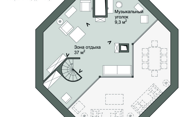 Загородный дом. холл из проекта Дом Loft-улей, фото №79300