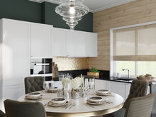 Загородный дом «Дом из клееного бруса в Репино», кухня . Фото № 25459, автор Иванов Алексей, Wide Design Group 