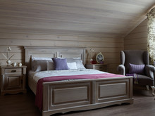 Загородный дом &laquo;Дом из бруса Нежность&raquo;, спальня . Фото № 25500, автор Зорина Елена