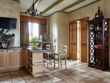 Загородный дом «Дом Цветочная поляна», кухня . Фото № 25630, автор Зорина Елена