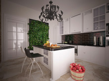 Загородный дом «Золотой акцент », кухня . Фото № 25662, автор Скалкина  Ксения