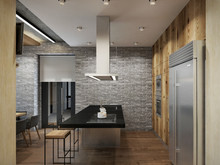 Загородный дом «Дом в Московской области», кухня . Фото № 26189, автор Master project Архитектурное бюро