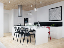 Загородный дом «Двухэтажный жилой дом 307м2, Ижевск», кухня . Фото № 27279, автор Уразметов Рустэм