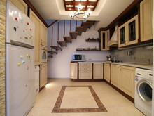 Загородный дом «Реконструкция советской дачи», кухня . Фото № 28437, автор Дубовая  Наташа