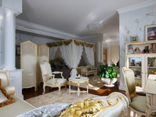 Классическая спальня в загородном доме, фото № 8836, Шумидуб Дмитрий