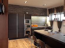 Загородный дом «», кухня . Фото № 11427, автор Тихомиров Сергей