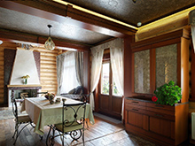 Загородный дом «», столовая . Фото № 14181, автор Handswel 