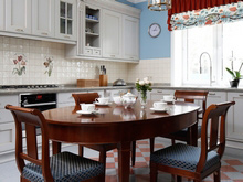 Загородный дом «», столовая . Фото № 15330, автор А-Дизайн 