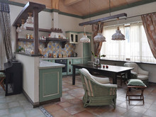 Загородный дом «», кухня . Фото № 22818, автор Ломейко Наталья