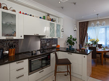 Загородный дом «Таунхаус в Подмосковье», кухня . Фото № 23599, автор Азорская Инна