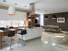 Загородный дом «Дом для молодой семьи», кухня . Фото № 23634, автор Лесовой Роман