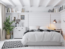 Загородный дом &laquo;Дом для ПМЖ всего 67 кв.м. &raquo;, спальня . Фото № 23834, автор Петров Сергей, Сафина Зарема