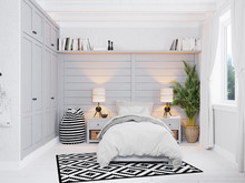 Загородный дом &laquo;Дом для ПМЖ всего 67 кв.м. &raquo;, спальня . Фото № 23835, автор Петров Сергей, Сафина Зарема