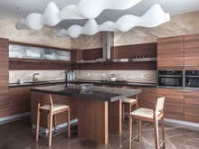 Загородный дом «Загородный дом в подмосковье», кухня . Фото № 24082, автор ЛВА-ИНТЕРЬЕР Интерьер