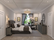 Загородный дом &laquo;Загородный дом в Петровском Барокко&raquo;, спальня . Фото № 24451, автор Иванов Алексей, Wide Design Group 