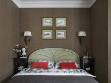 Загородный дом &laquo;ОЗЕРО МАДЖОРЕ&raquo;, спальня . Фото № 24553, автор Couture Interiors  