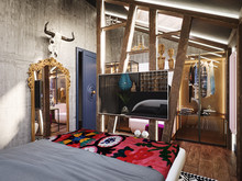 Загородный дом &laquo;Частный дом в Сабурово Парк&raquo;, спальня . Фото № 24849, автор Art Group Студия Дарьи Васильковой 