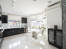 Загородный дом «Дом в поселке Белый Берег», кухня . Фото № 24890, автор ST-buro 