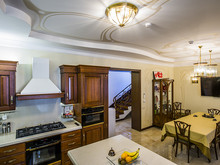 Загородный дом «Дом в Истринском районе 320 кв.м», кухня . Фото № 24938, автор ST-buro 