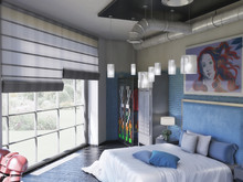 Загородный дом &laquo;Дом Loft-улей&raquo;, спальня . Фото № 25012, автор Труханов Антон