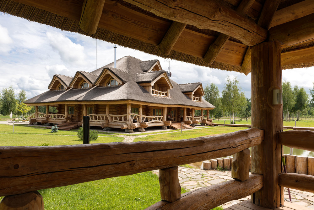 Загородный дом «Дом в рустикальном стиле», фасад, фото из проекта 