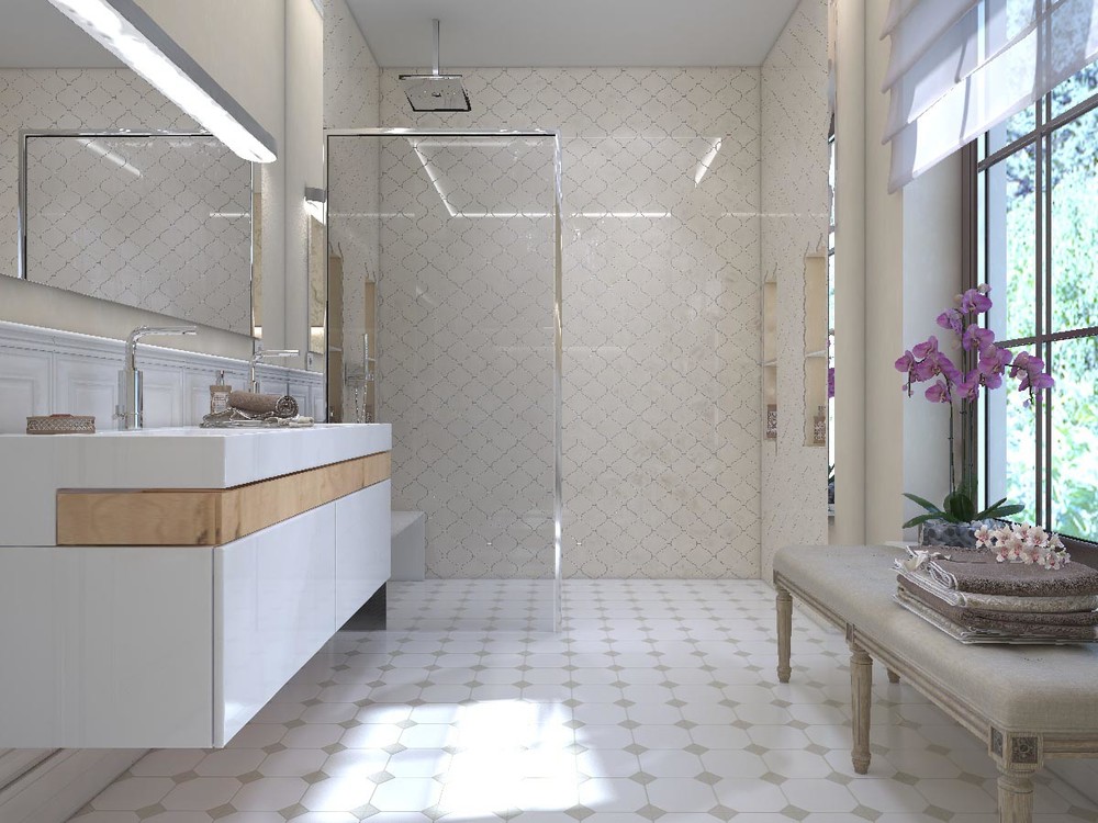 Загородный дом «Дизайн проект дома площадь 500 кв.м в Ленинградской области.», ванная, фото из проекта 