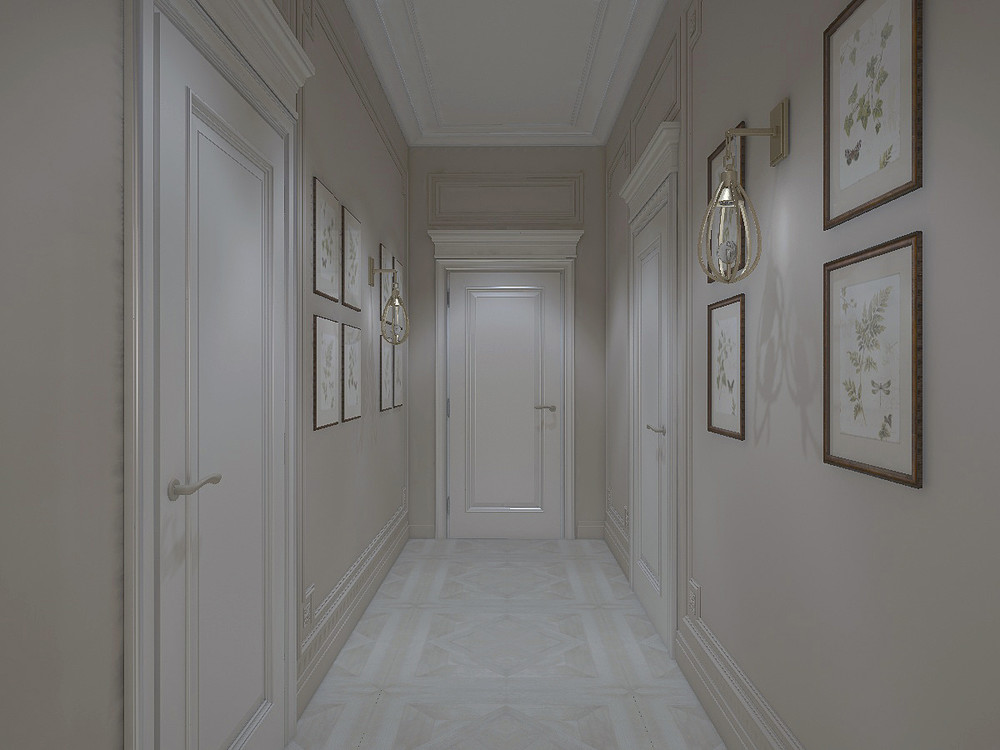 Загородный дом «Дизайн проект дома площадь 500 кв.м в Ленинградской области.», коридор, фото из проекта 