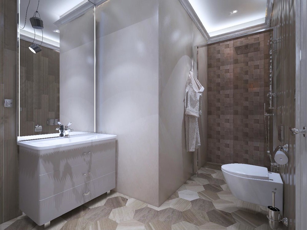 Загородный дом «Дизайн проект дома площадь 500 кв.м в Ленинградской области.», санузел, фото из проекта 