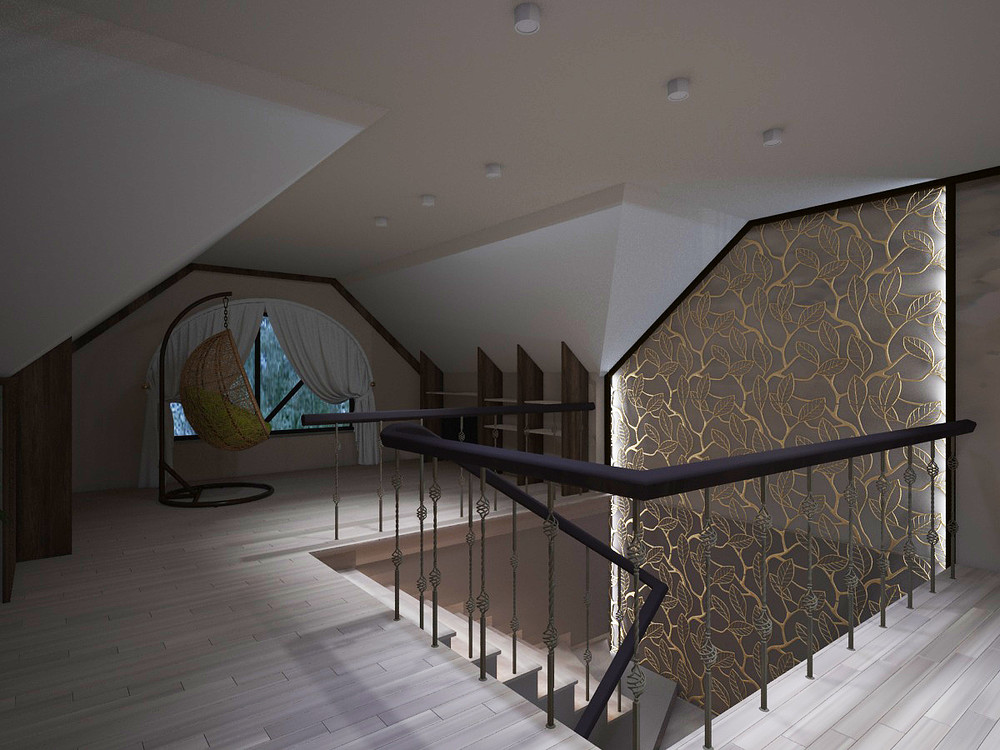 Загородный дом «Дизайн проект дома площадь 500 кв.м в Ленинградской области.», холл, фото из проекта 