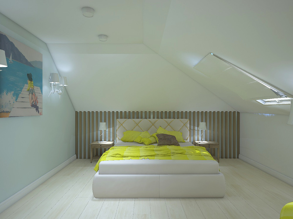 Загородный дом «Дизайн проект дома площадь 500 кв.м в Ленинградской области.», спальня, фото из проекта 