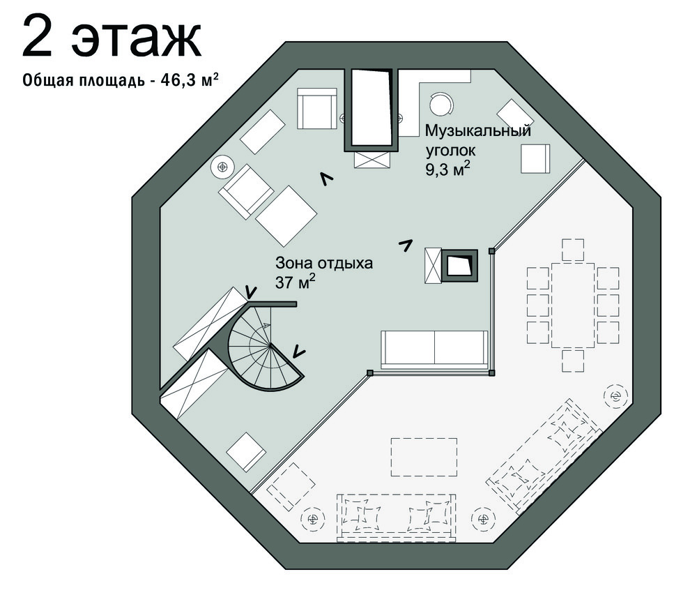 Загородный дом «Дом Loft-улей», холл, фото из проекта 