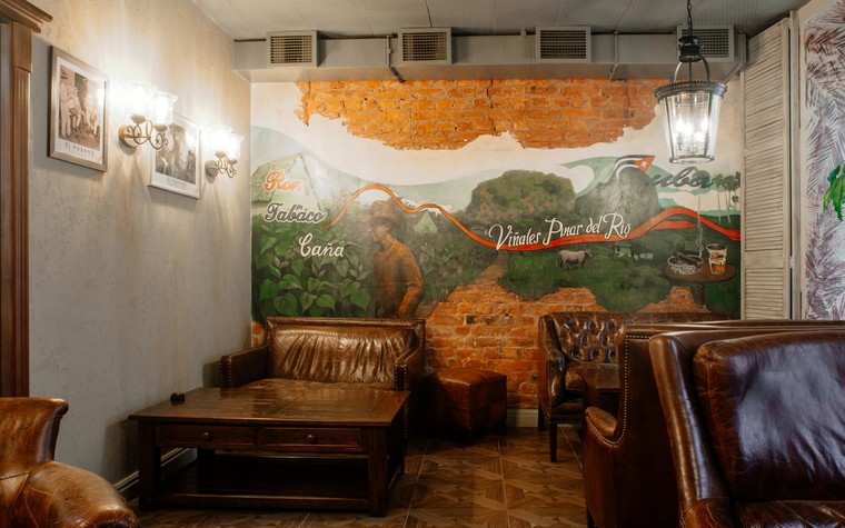 Кафе. Кафе из проекта Кафе-сигарный лаунж «Куба» на Кузнечном переулке, фото №98840