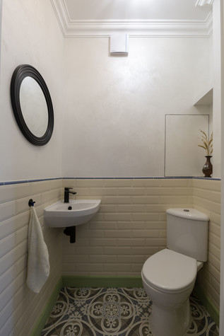 Квартира. ванная из проекта Квартира с радиусной стеной, 69 кв.м, фото №107215