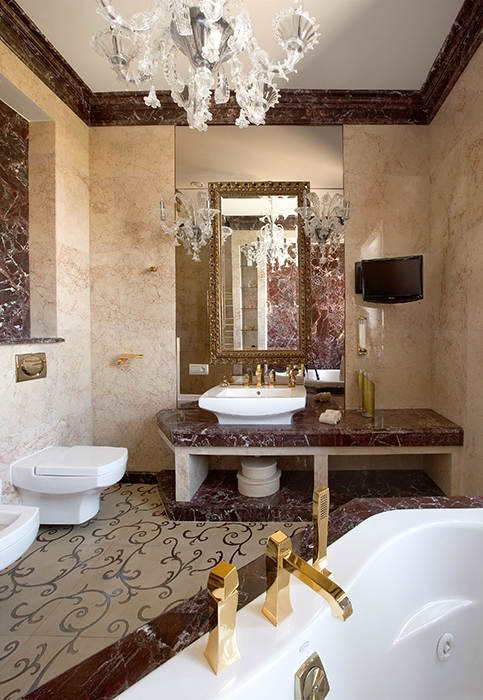 23 ванных комнаты с каменной отделкой