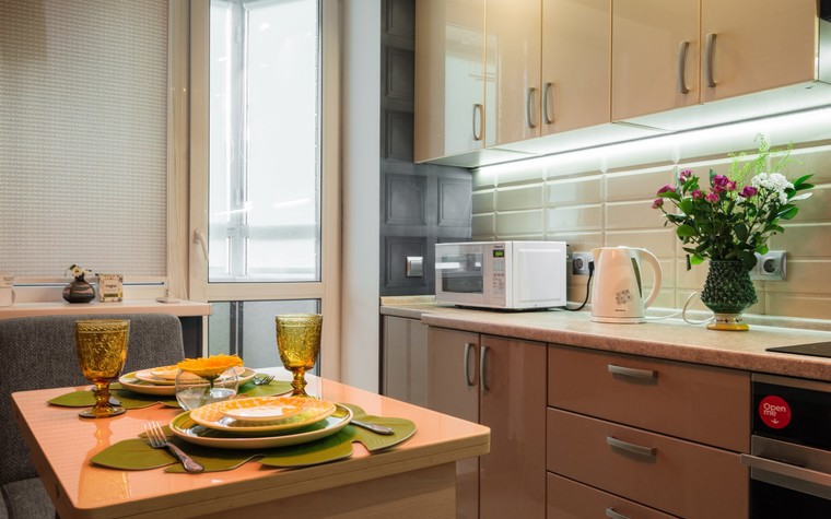 Квартира. кухня из проекта Проект квартиры 45 кв.м в стиле, фото №78551