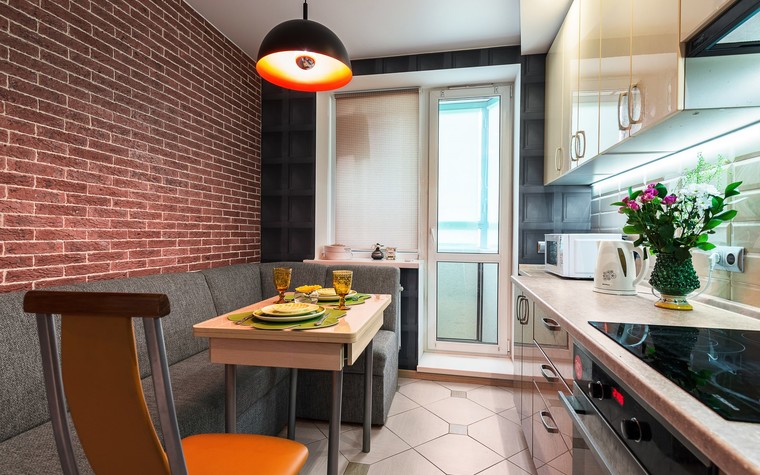 Квартира. кухня из проекта Проект квартиры 45 кв.м в стиле, фото №78553