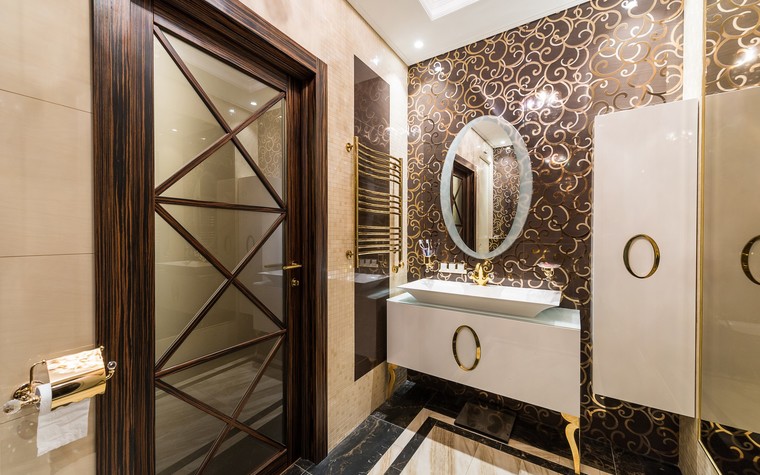 Квартира. ванная из проекта Современный интерьер квартиры площадью 120 кв.м, фото №78668