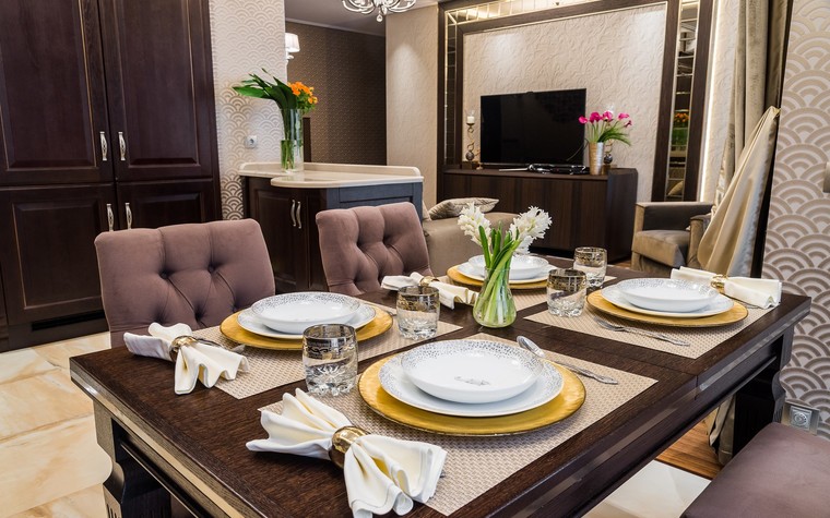 Квартира. столовая из проекта Современный интерьер квартиры площадью 120 кв.м, фото №78658